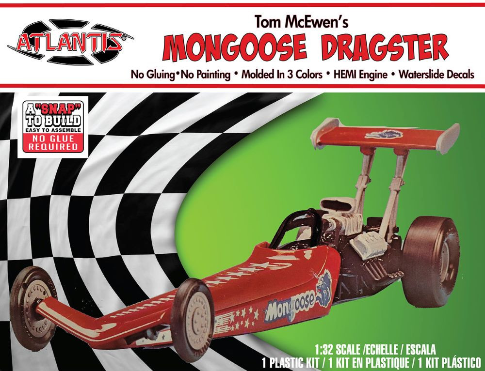 Atlantis 1120 1/32 Tom McEwen Mongoose Dragster Snap - Trains And