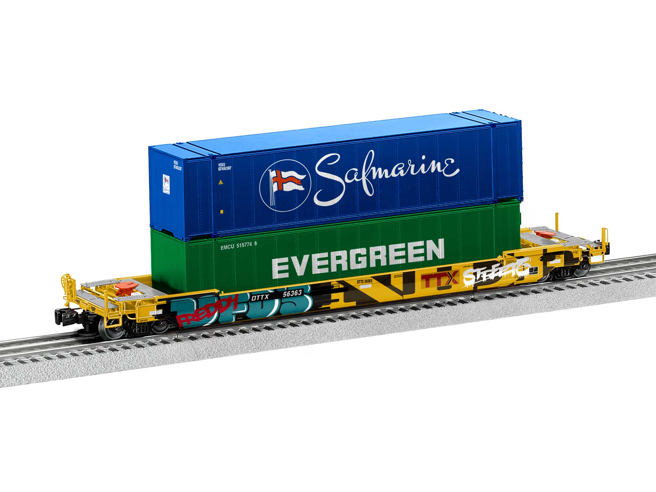 Lionel 2226612 TTX Husky Stack #56363 w/ Graffiti - Trains And Toy
