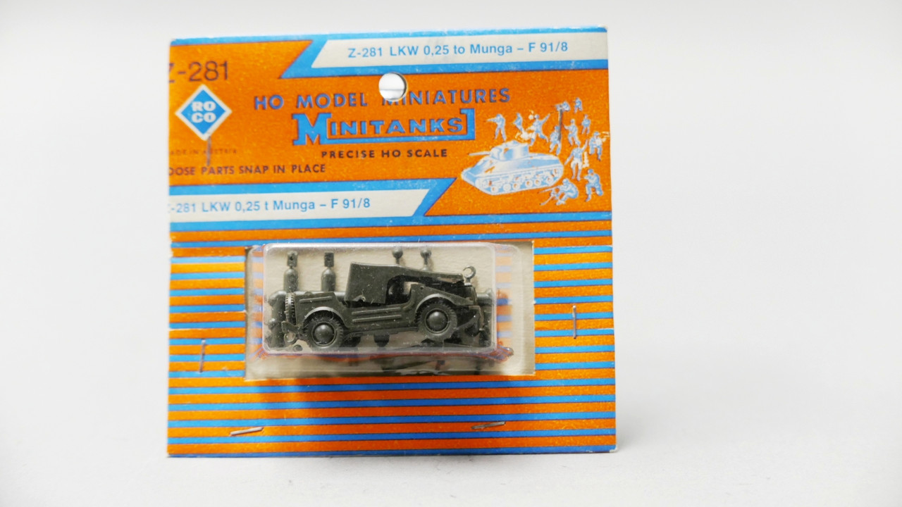 Roco HO Miniatures Minitanks Z-281 German LKW .25-T Munga F91/8