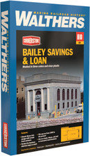 Walthers Cornerstone 933-3031 Bailey Savings & Loan HO Scale Building Model Train Kit
