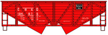 Accurail 2724 HO Scale Chicago Burlington Quincy Wood-Side Twin Hopper Kit