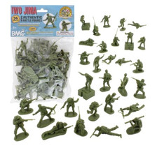 BMC Toys 40034 WW2 Iwo Jima Marines Plastic Army Men US Soldier Figures 36pc Olive
