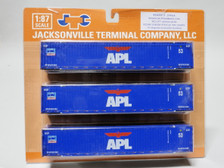 JTC Model Trains APL Set #1, "No Lift" Ocean 53' (HO Scale 1:87) 3 pack of containers