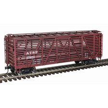 Atlas Trainmaster O 40' STOCK CAR SANTA FE ATSF (BROWN/WHITE) - 3RL