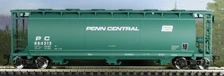 Atlas HO #1948-1 ACF 3-Bay Cylindrical Hopper Penn Central #884312