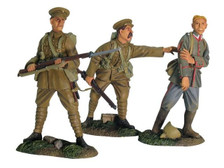W Britain Collectible Toy Soldiers World War I 17690 German Prisoner Set, British 4th Battalion Royal Fusiliers With German Prisoner