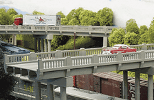 Rix Products 628-0102 Early Highway Overpass HO Scale Model Train Building Kit