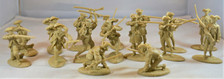 LOD Enterprises Set 4 Revolutionary War Colonial Minutemen Plastic Soldiers Tan