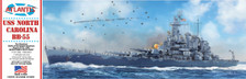 Atlantis Models #601 1:500 USS North Carolina BB-55 WWII Battleship The Showboat