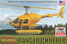 Atlantis Models #1025 1:72 U.S. Ranger Chopper Forest Patrol Rescue Helicopter