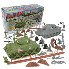 BMC 40039 WW2 D-Day Tank Battle - 36pc Plastic Army Men Playset