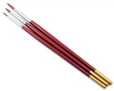Atlas Brush Company 58 Red Sable 3pc Brush Set 1-3-5 - ABC58