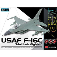 Academy Plastic Models #12541 1/72 F16C Multi-Role USAF Fighter (Snap)