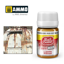 AMMO by Mig Rail Center Enamel Wash R-2001 Fresh Rust Wash 35 ML