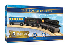 MasterPieces The Polar Express 3 pc Wooden Toy Train Set