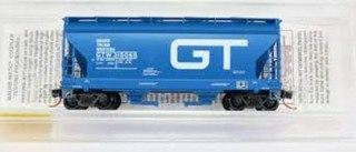 Micro-trains N Scale Grand Trunk Western 2-Bay ACF Center Flow Covered Hopper 92010
