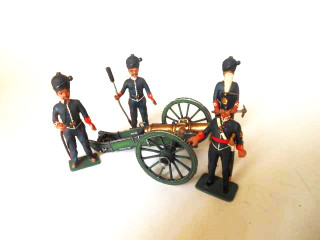 Maker Unknown Indian Army Gun Team and a gun