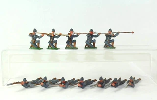 Heyde French Infantry In Action Prone And Kneeling Firing