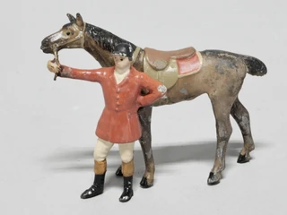 Heyde Germany Polo Players Jockey with Horse Vintage Lead Figure