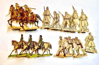 Paper Cardboard Balkan Infantry and Polish Cavalry Vintage Historical Figures