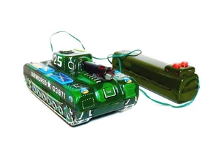 Marx Battery Operated Tank #25 Vintage Historical Tin Toy