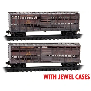 Micro-Trains N Scale 98305046 Union Pacific Brown Weathered Two-Pack