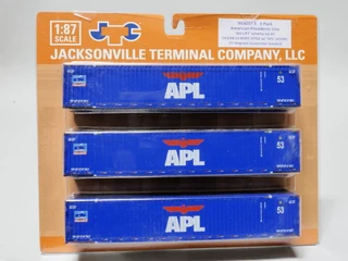 JTC Model Trains APL Set #1, "No Lift" Ocean 53' (HO Scale 1:87) 3 pack of containers