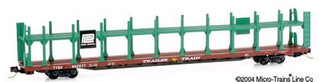 Micro-Trains N Scale 112520 Penn Central R.R. 89' Bi-Level Open Auto Rack Car