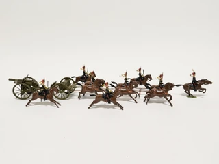 WBritain Set 39 Royal Horse Artillery With Gun and Escort Vintage