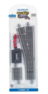 Bachmann Trains 44557 EZ Track #4 Left Turnout HO Scale
