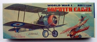 Aurora 102-100 Vintage British Sopwith Camel 1/4" Scale Factory Sealed
