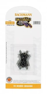 Bachmann Trains 44843 N Scale 45 Degree Crossing Nickel Silver Track With Gray Roadbed