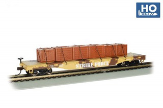 Bachmann 18934 Desert Camouflage With Crates - 52' Flatcar
