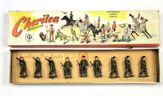 Cherilea Toy Soldiers American Soldiers In Action A101 Post War 9 Figures