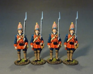 New Jersey Provincial Rgt. 4 Grenadiers At Attention #1 4pc