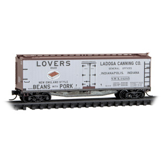 Micro-Trains N Scale 049 00 990 40' Wood Reefer, Ladoga Canning, Lovers Brand #14245