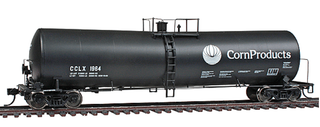 Walthers HO 54' 23,000 Gallon Funnel-Flow Tank Car - Ready to Run -- Corn Products CCLX #1964 (black, white, Circular Logo)