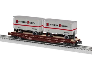 Lionel O 2426740 Southern Pacific 50' TOFC Flatcar w/ 20' Trailers
