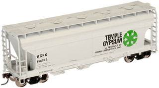 Atlas Trainman HO #18967 ACF 3650 Covered Hopper Temple Gypsum #64252