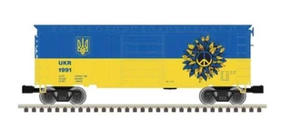 Atlas #3001249 O Premier 40' Box Car Ukraine Peace Relief #1991