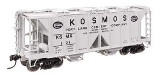 Walthers Mainline 910-49720 HO ACF 1958 Cu Ft Covered Hopper Kosmos Cement KSMX #101
