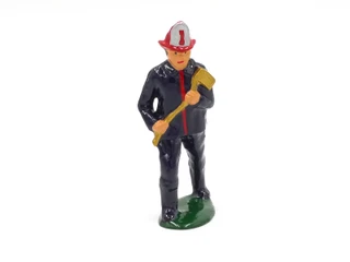 Leddy & Slack 933 Fireman with Axe American Dimestore Black Boots