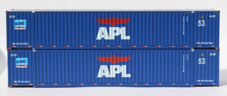 JTC Model Trains N APL large logo set #2, "No Lift" Ocean 53' N Containers 2pk