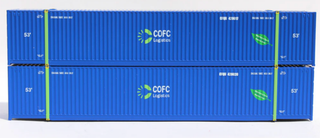 JTC Model Trains N COFC Logistics Blue w/Leaf Logo 53' 8-55-8 Corrugated Containers