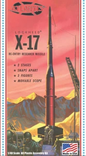 Atlantis Models #1810 1/40 X-17 Re-Entry Research Missile Lockheed USAF
