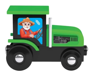 MasterPieces Old MacDonald's Farm - Tractor Wood Toy Train