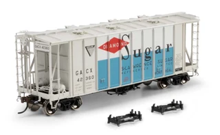 Athearn Genesis 2135 HO GEN GATC 2600 Airslide Covered Hopper GACX/Diamond Sugar #42360
