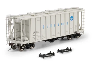 Athearn Genesis 2141 HO GEN GATC 2600 Airslide Covered Hopper GACX/Pillsbury #44477