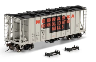 Athearn Genesis 2136 HO GEN GATC 2600 Airslide Covered Hopper GACX/Nebraska Consolidated Mills #42397