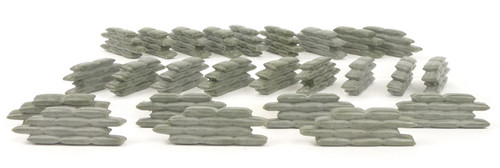 New Ray Plastic Sandbag Bunkers Set Of 24 Military Toys 1/32 Scale 54mm